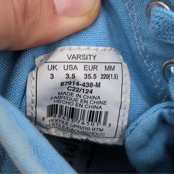 Palladium Pampa Hi Varsity Canvas Boots Blue Women’s 5 / Youth 3.5 Lace Up Retro - Picture 8 of 14